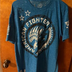American Fighter Teal Graphic Tee
